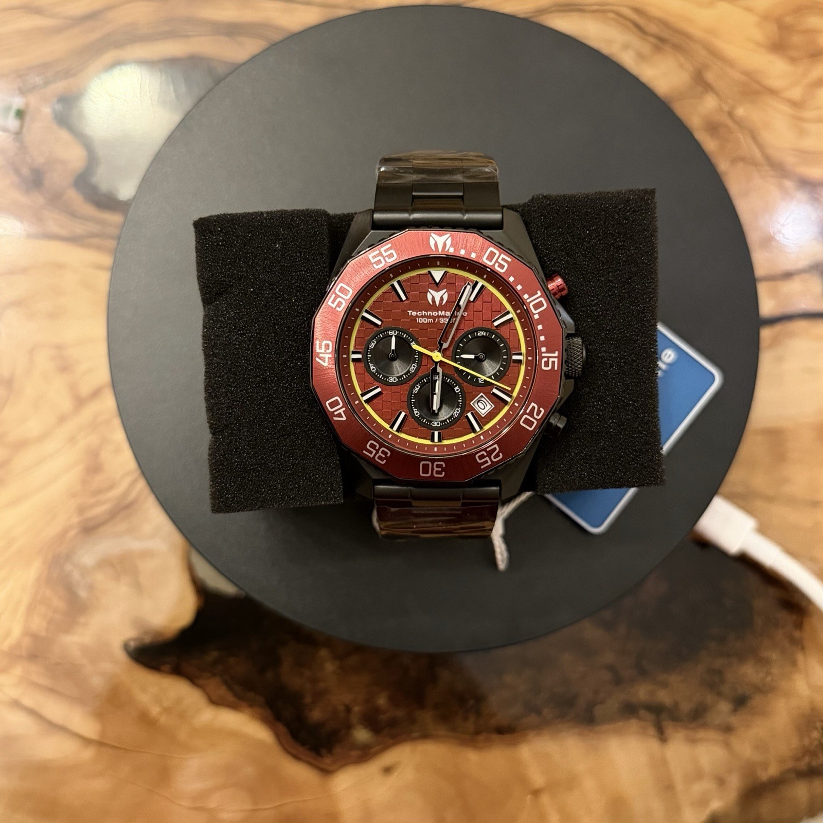 TECHNOMARINE RACING LEGENDS WATCH 🔥 Model TM-525020 – 44.2MM Black/Red
