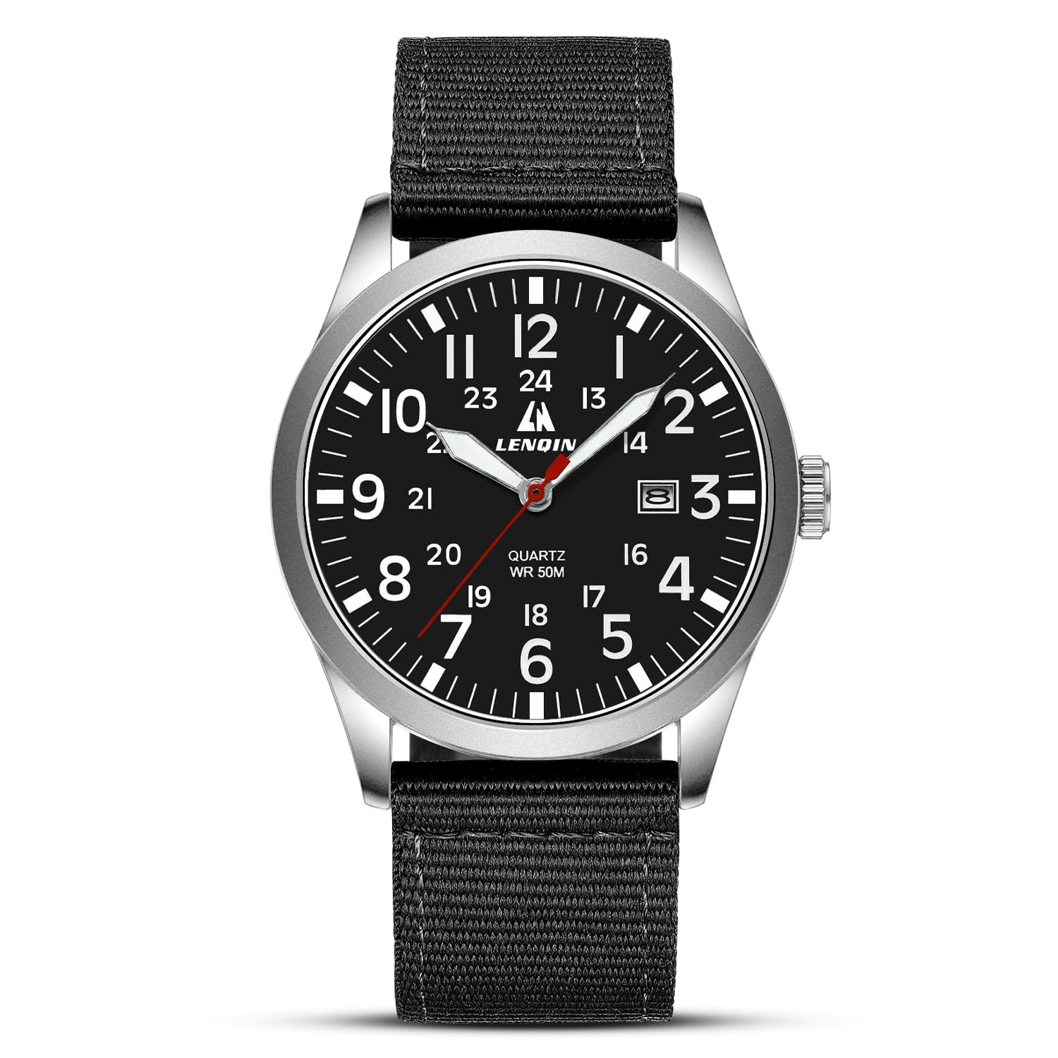 Mens Watches Unisex Military Sport Nylon Strap Stylish Luminous Fashion Analog