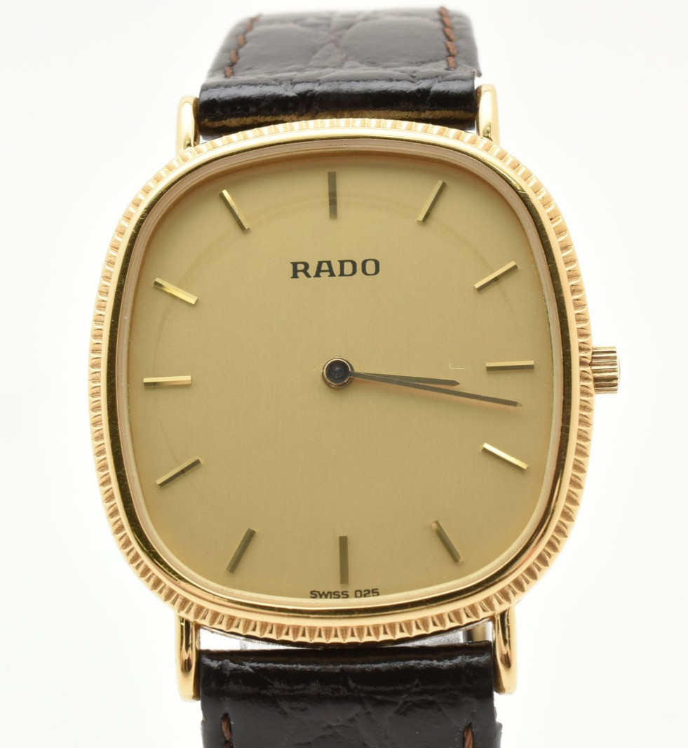 [EXC+4] Vintage Rado 204.3610.2 Gold Dial Quartz Unisex Adults Watch From JAPAN