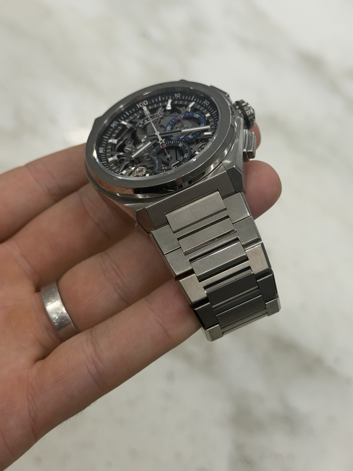 Zenith Defy El Primero Skeleton Dial Titanium 44mm Auto Mens Watch 95.9000.9004