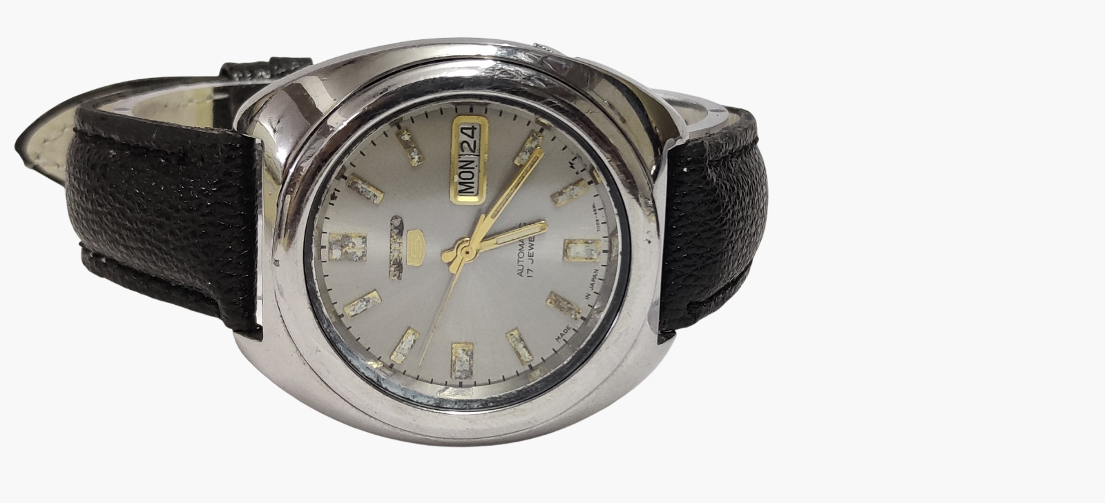 Vintage Seiko Automatic Date Day Dial Wrist Watch SP658