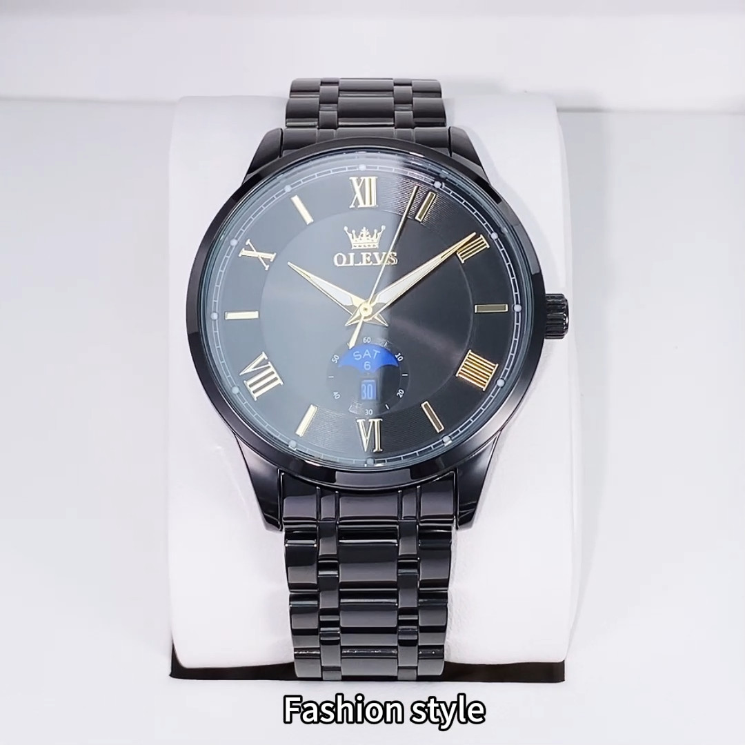 OLEVS Japan Movement Luxury Classics Male Gift Rhinestone Quartz Wristwatch 3638