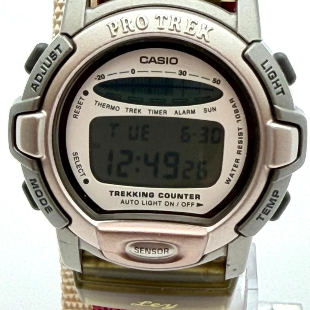 Casio Pro Trek watch, new battery, temperature measurement, canvas, men’s, w