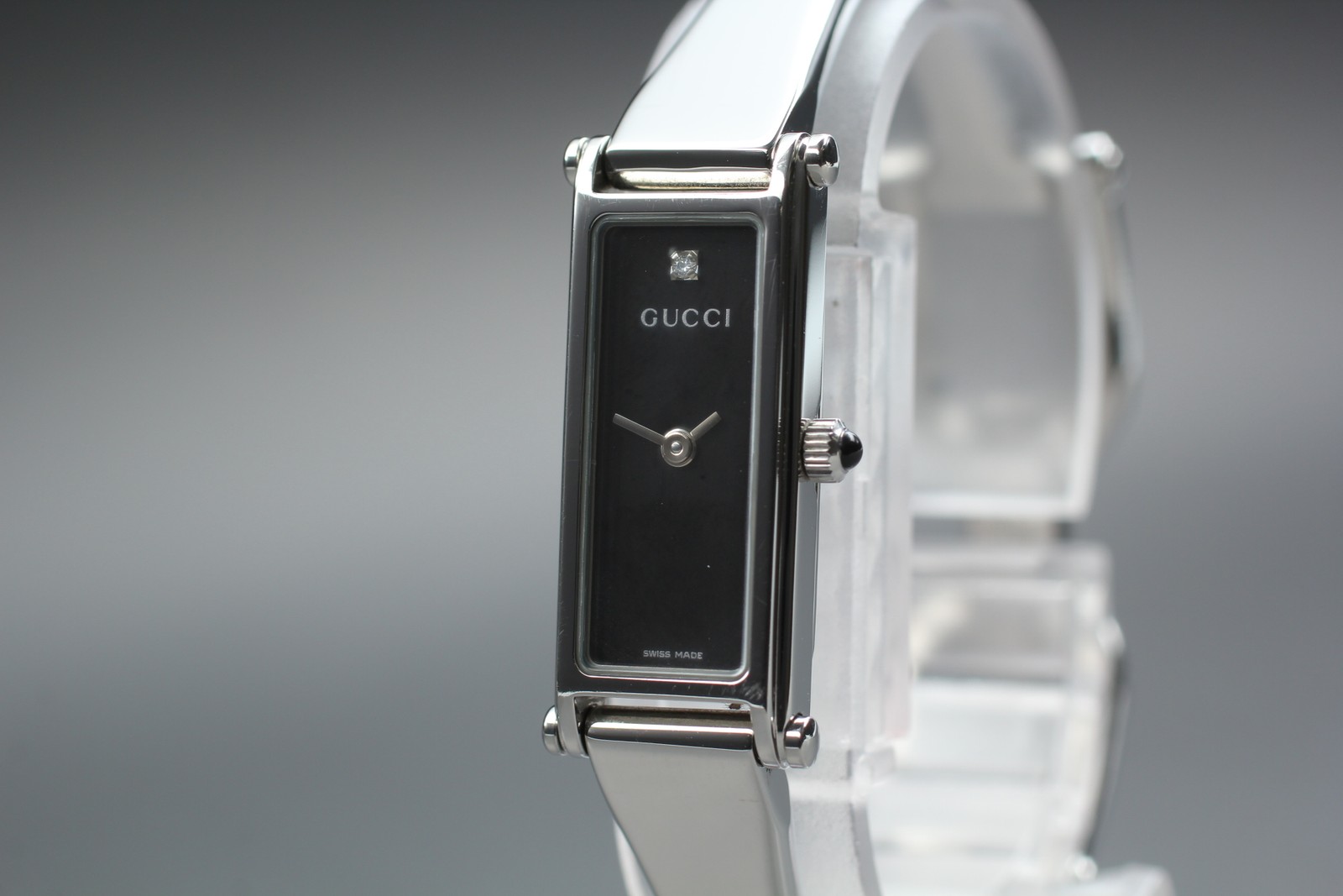 [Near MINT] Vintage GUCCI 1500L 12mm Black Dial Silver 1P Quartz Women’s Watch