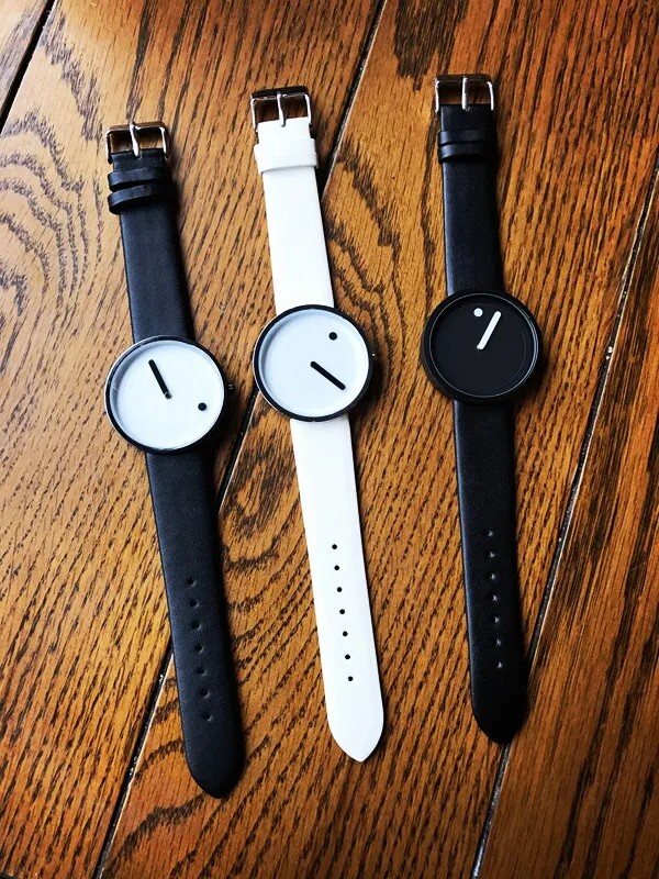 Geekthink Creative Minimalistic Quartz Unisex Adults Watch Luxury Leather 3ATM