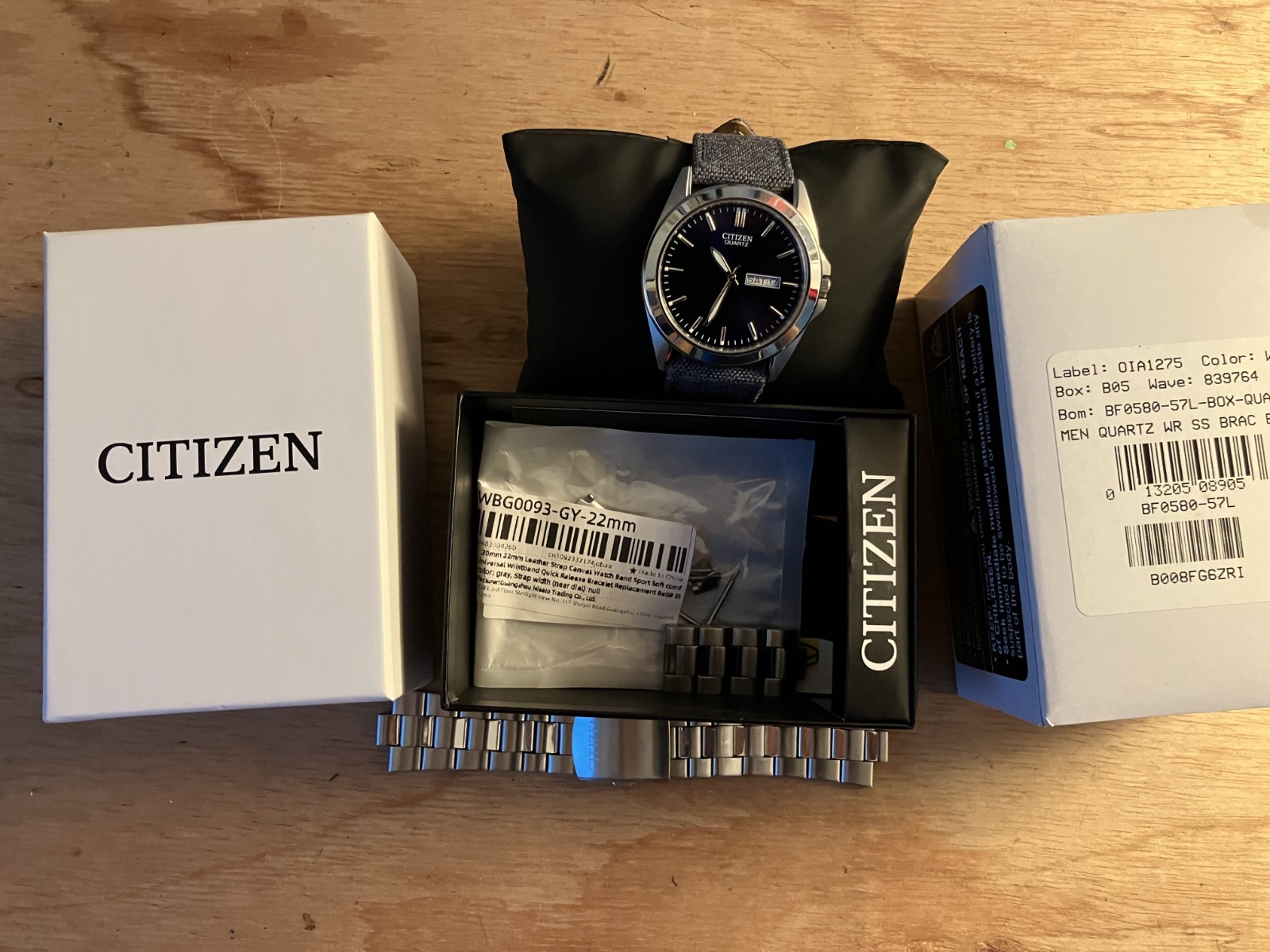 Citizen Quartz Blue Dial Stainless Steel Men’s Watch BF0580-57L