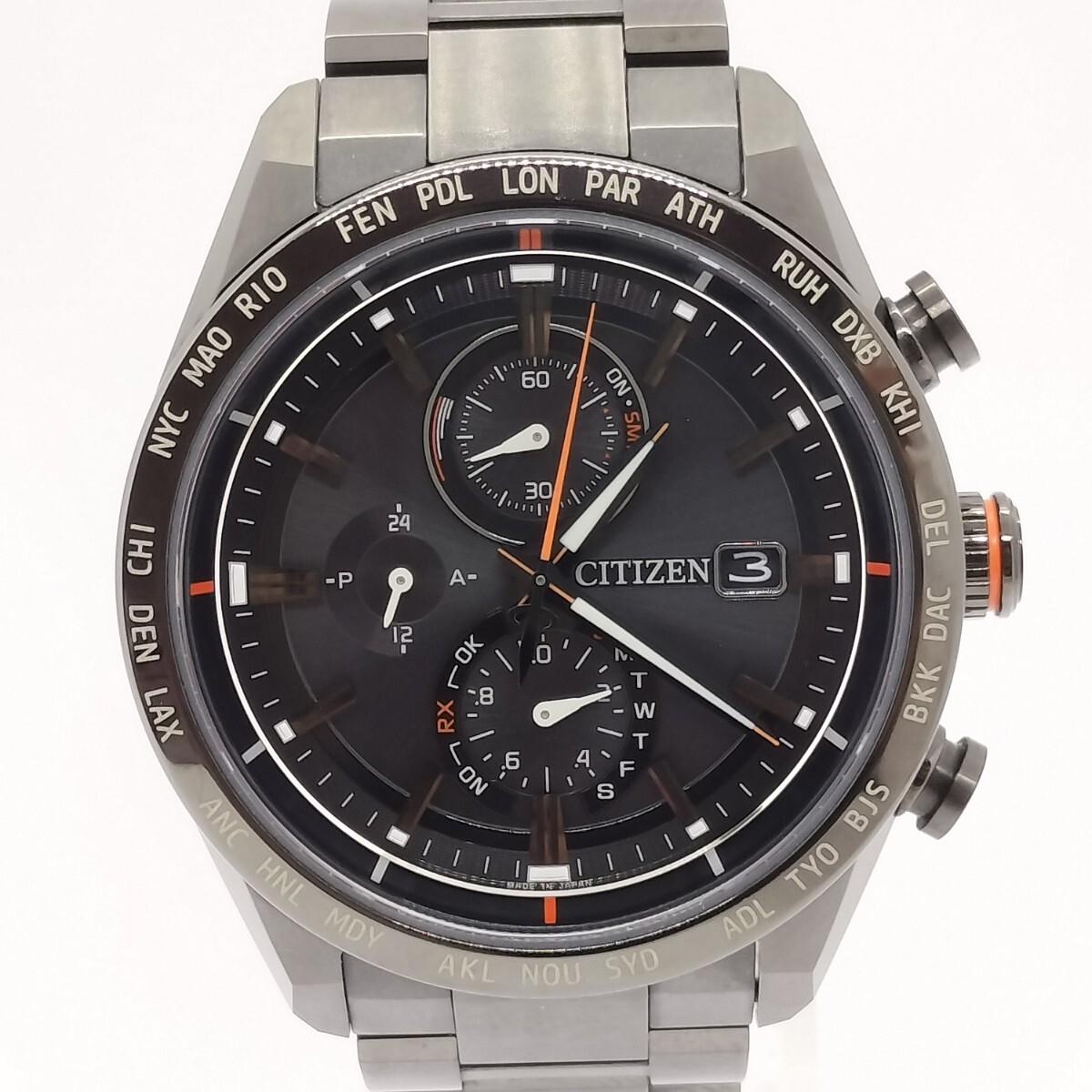 item CITIZEN Attesa ACT Line black titanium series AT8185 62E men’s wristwatch