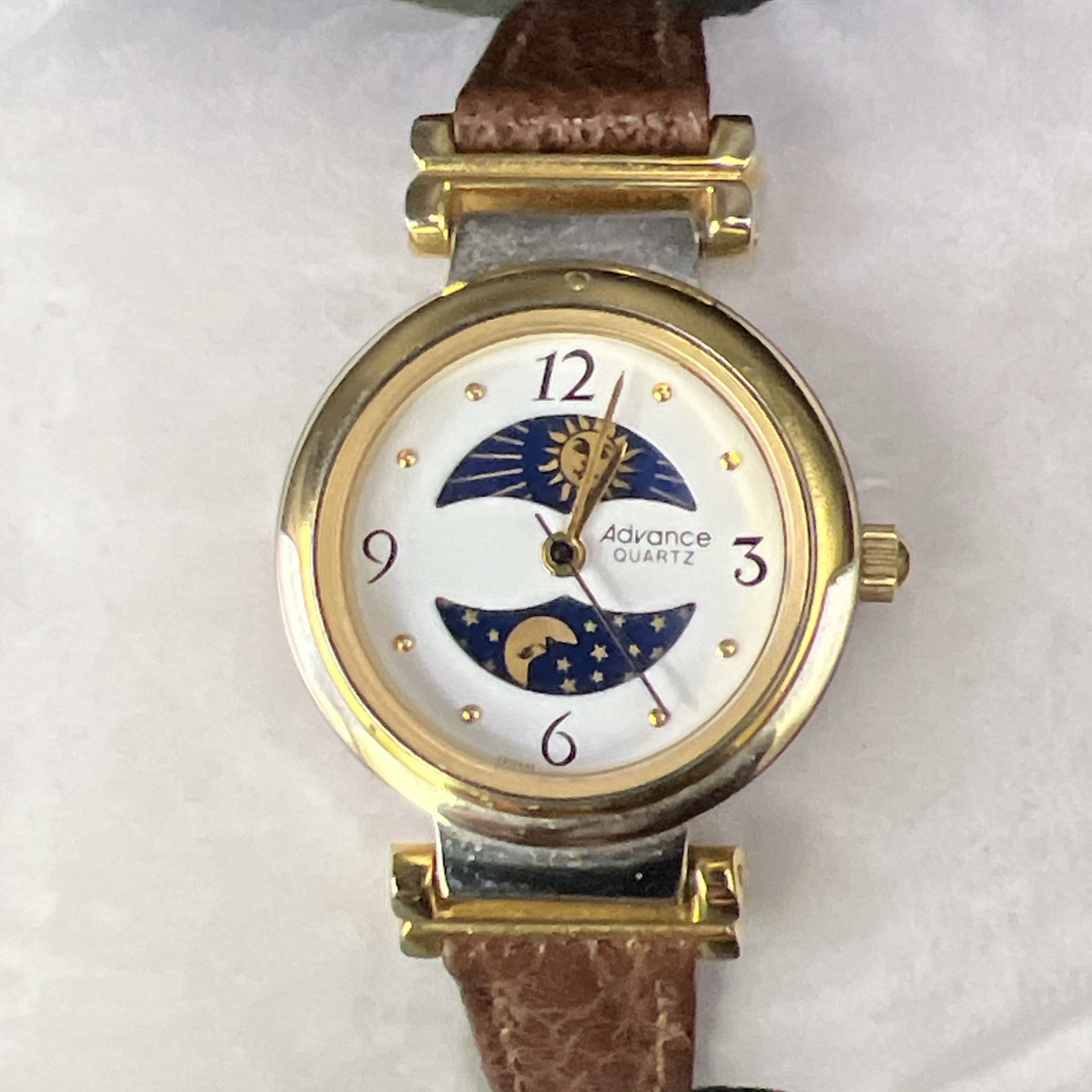 Vintage 90s Advance Dual Aperture Sun & Moon Women’s Watch
