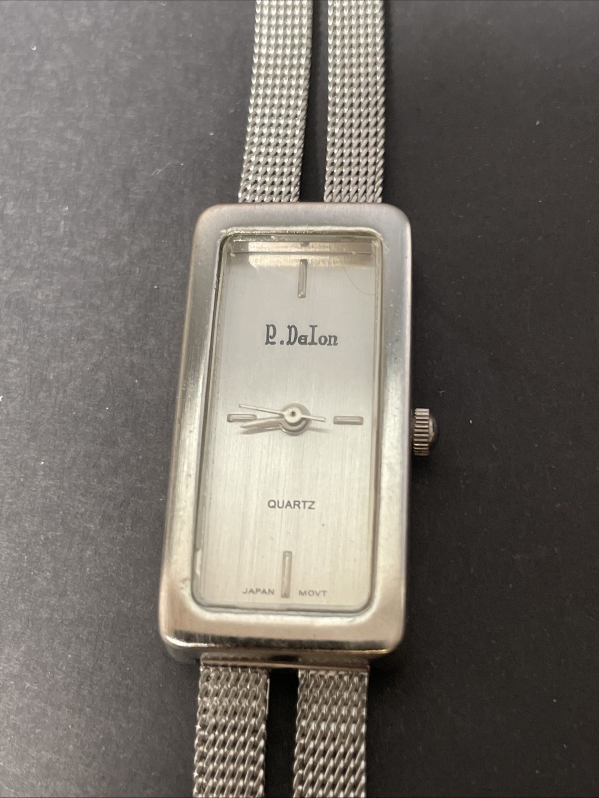 Vintage Paris Delon Watch Stainless Steel Mesh Dual Band Japan Mov New Battery