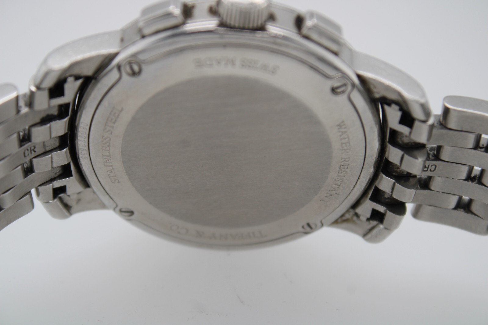TIFFANY&Co. Watch Mark Round Chronograph Date Quartz Dial Silver Men’s #18902