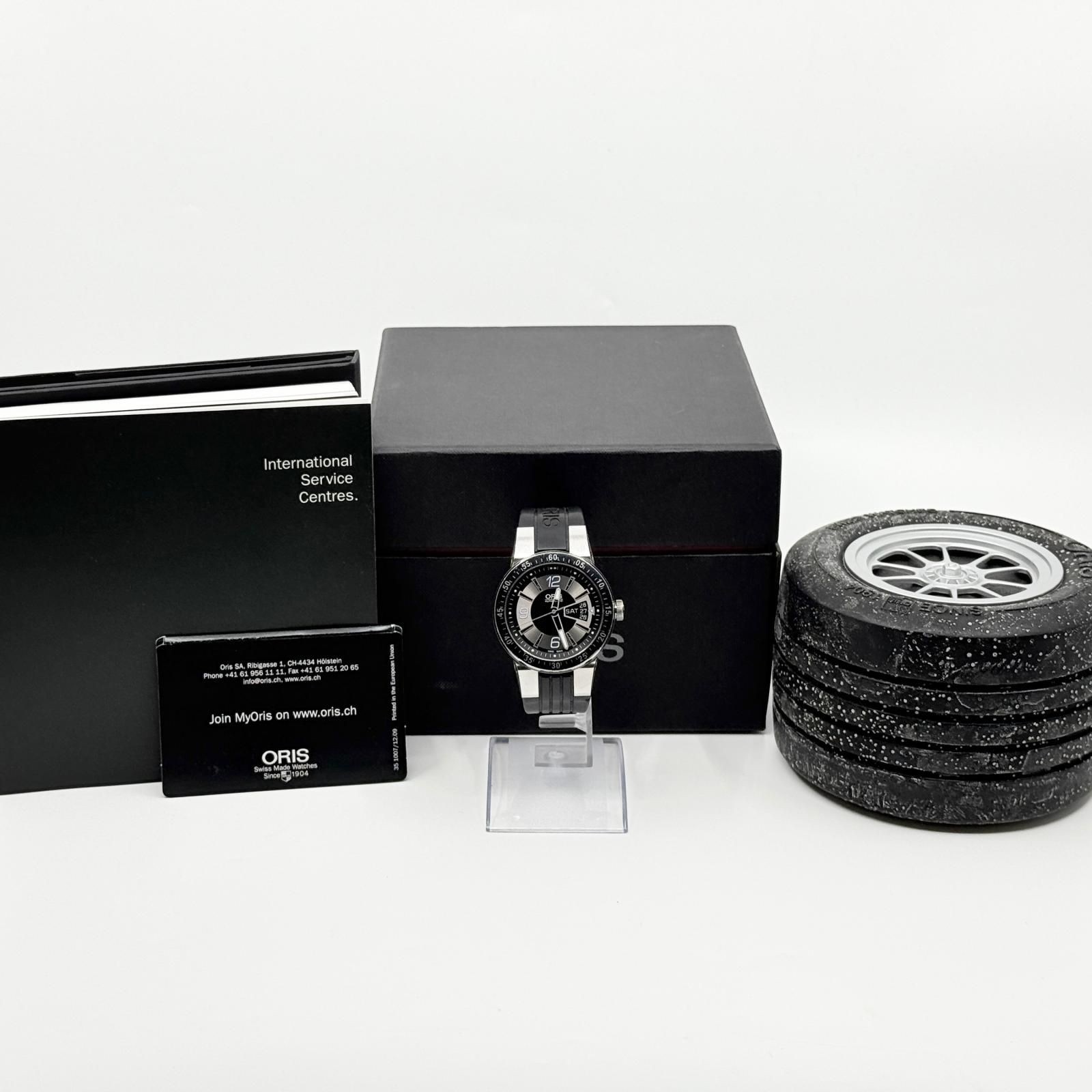 Oris Williams F1 Team Day Date Automatic Black Silver Dial Mens Watch 7613