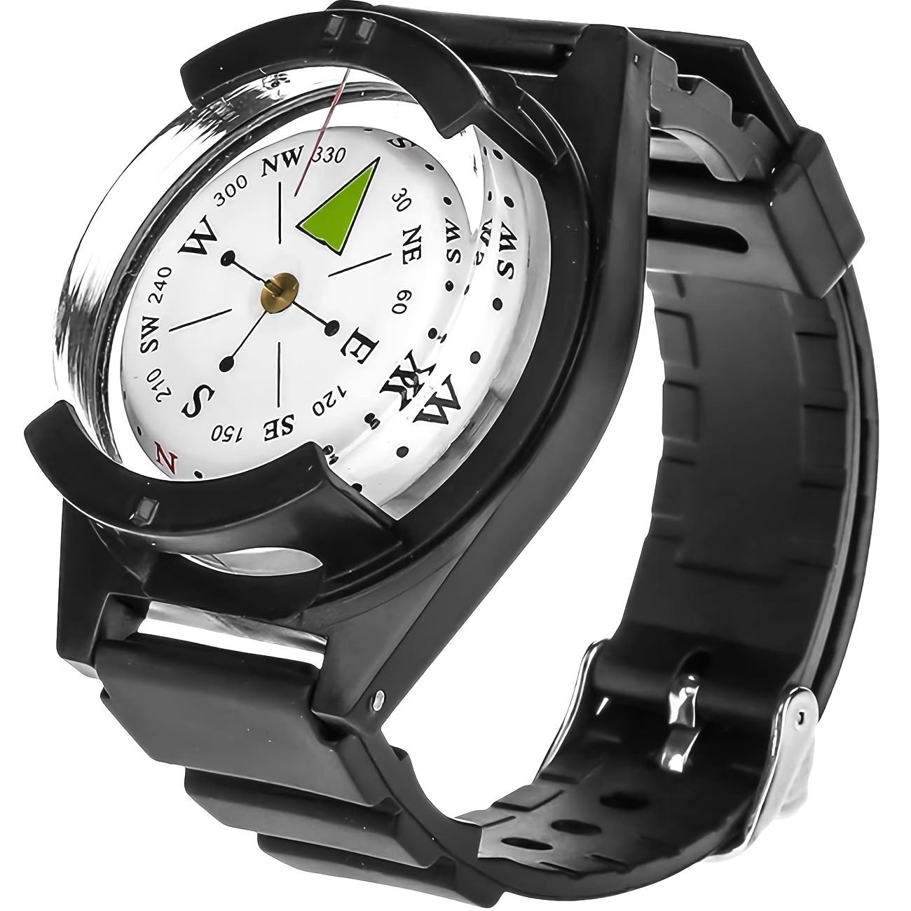 Waterproof Precision Watch ABS Compass Silicone Strap Wear Outdoor Activities