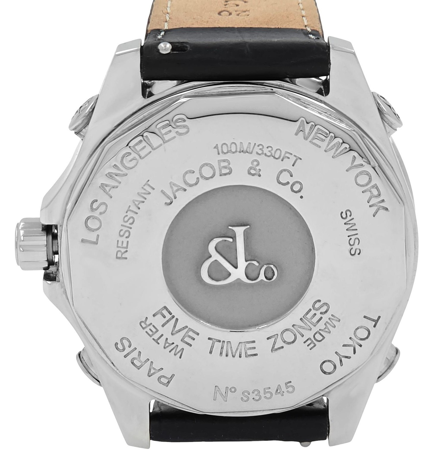Jacob & Co Five Time Zone JCM-14DA Silver Dial Steel 40MM Unisex Quartz Watch
