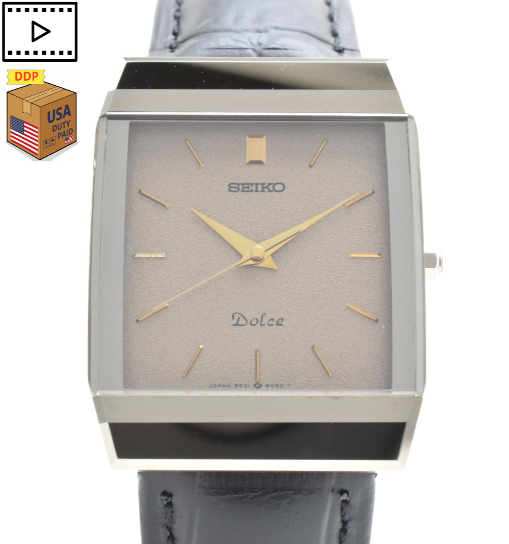 Vintage 1986 [MINT] SEIKO Dolce 9531-5060 Tungsten Gold Men’s Quartz Watch JAPAN