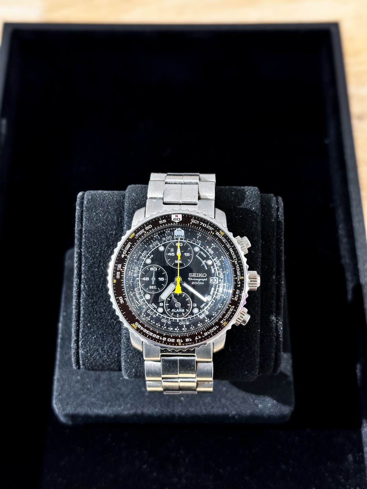 Seiko Flightmaster SNA411P1 Pilot Aviator Discontinued | Men’s Black Watch