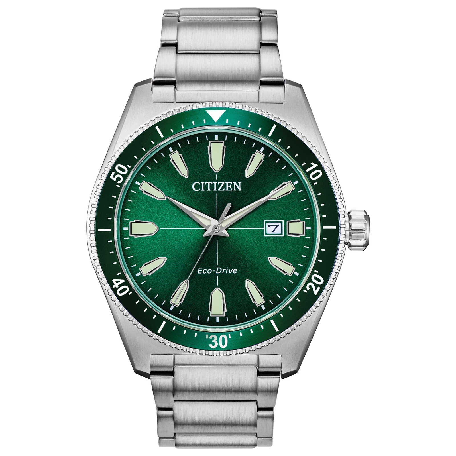 Citizen Men ‘s Sport Casual Date Eco-Drive Ring Silver Watch 43 MM AW1598-70X