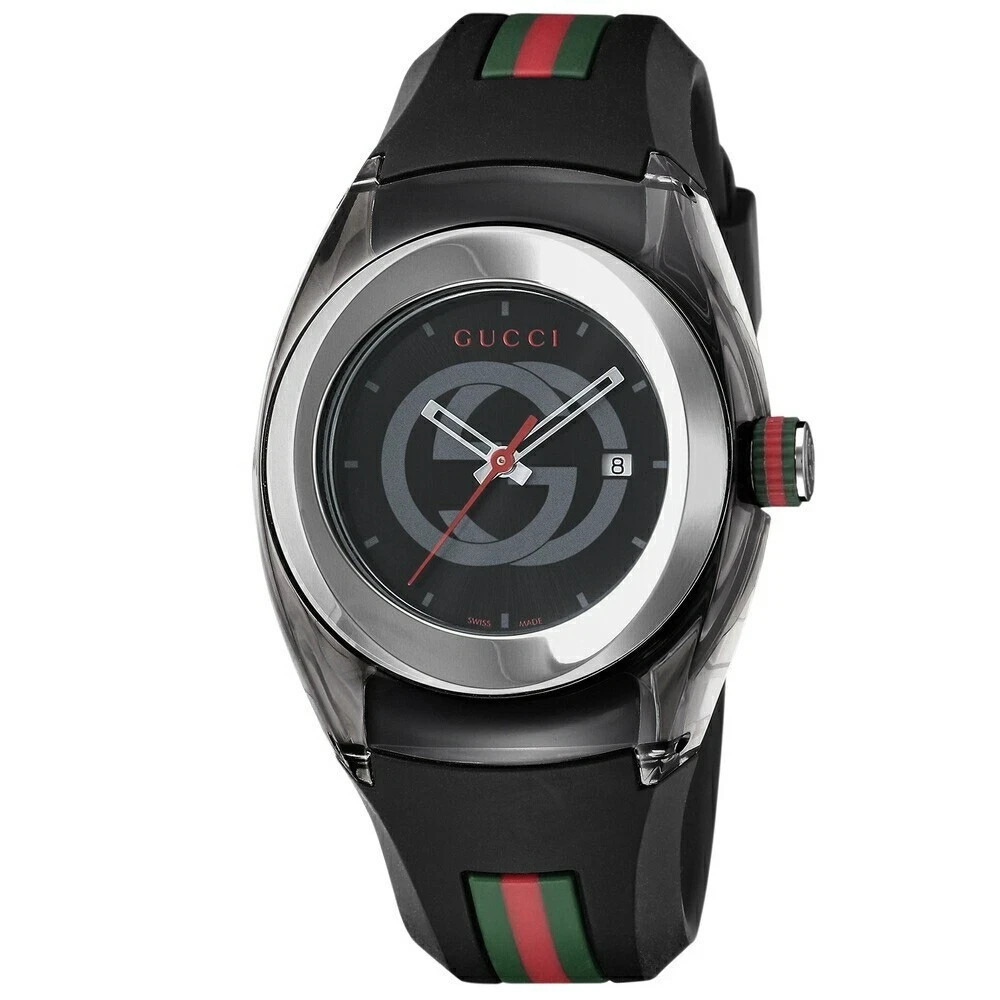 Gucci Sync XXL YA137101 Men’s Quartz Rubber Band Watch New In Box
