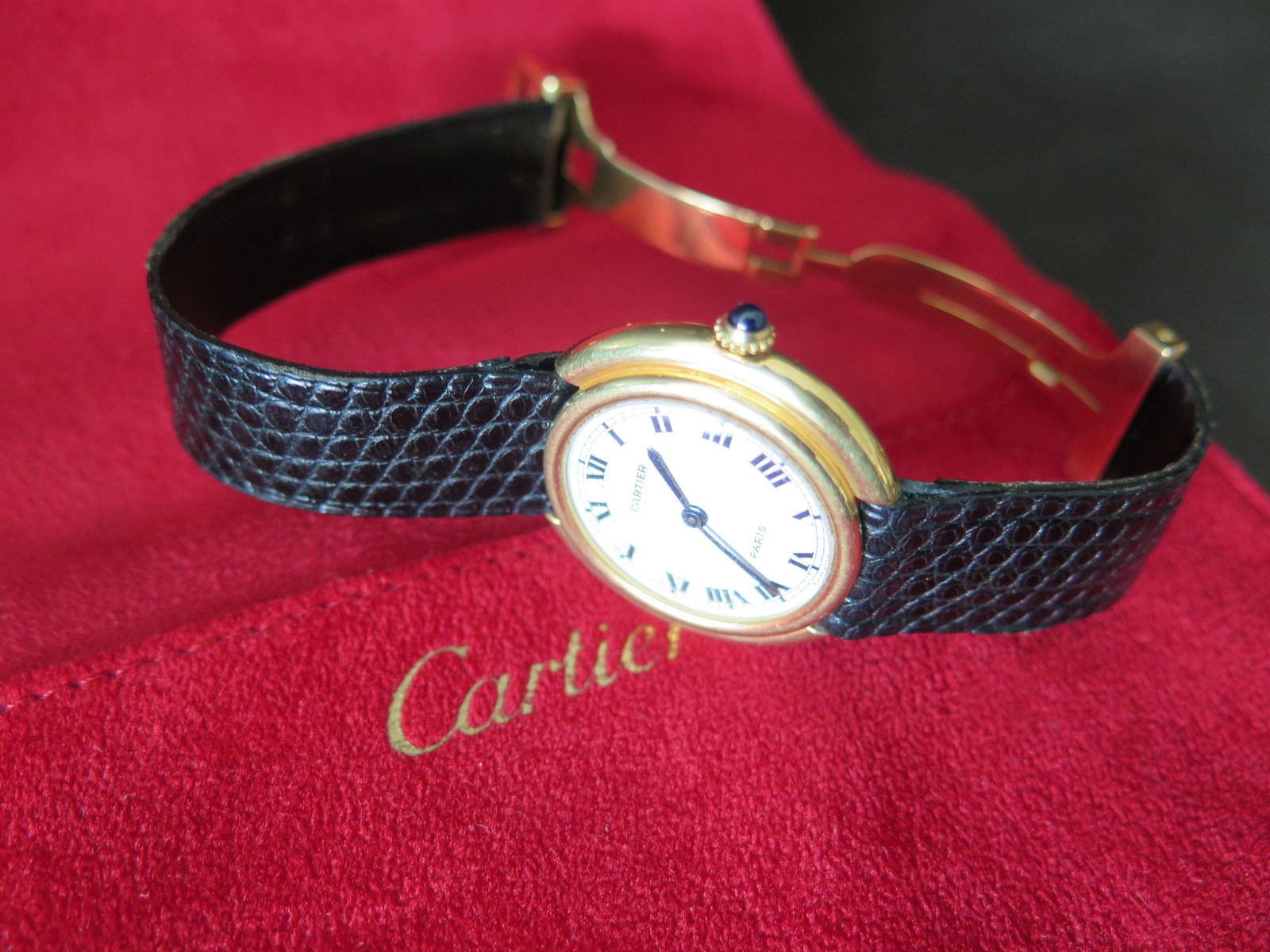 Cartier Paris Vendome Large Automatic Original Deployant Buckle Ca 1970s