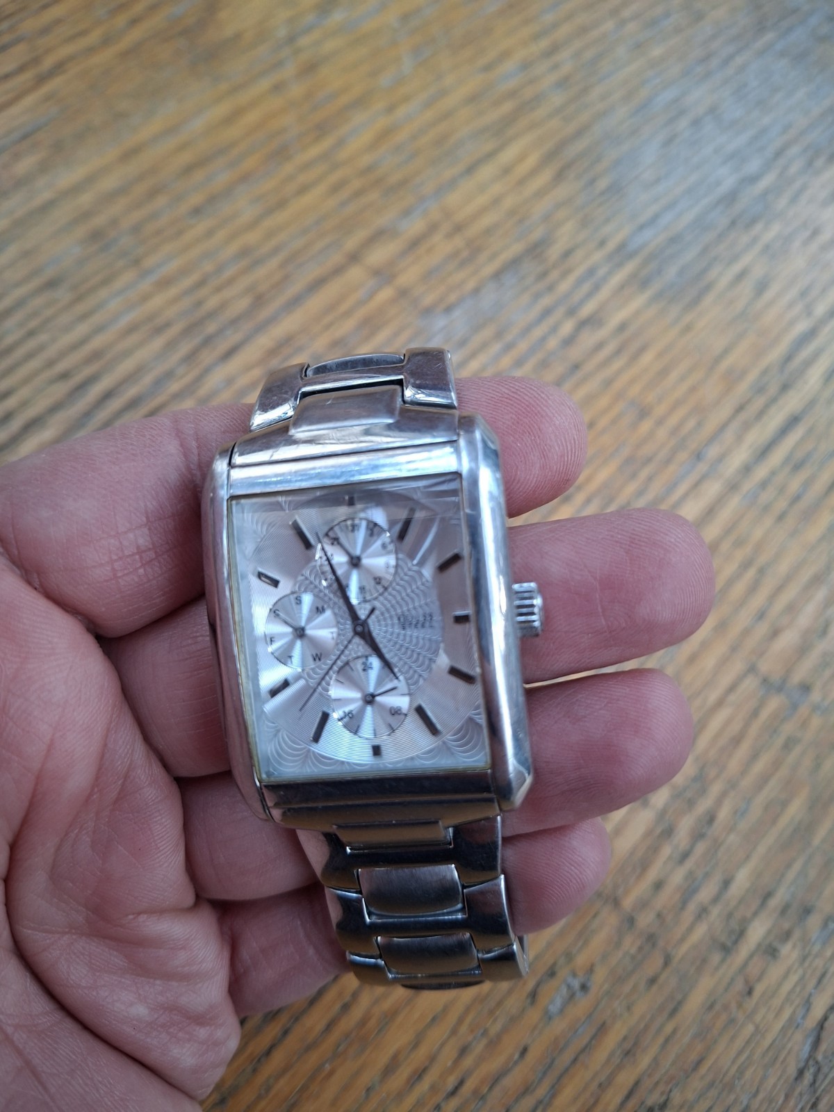 GUESS STEEL rectangle multifunction men’s watch