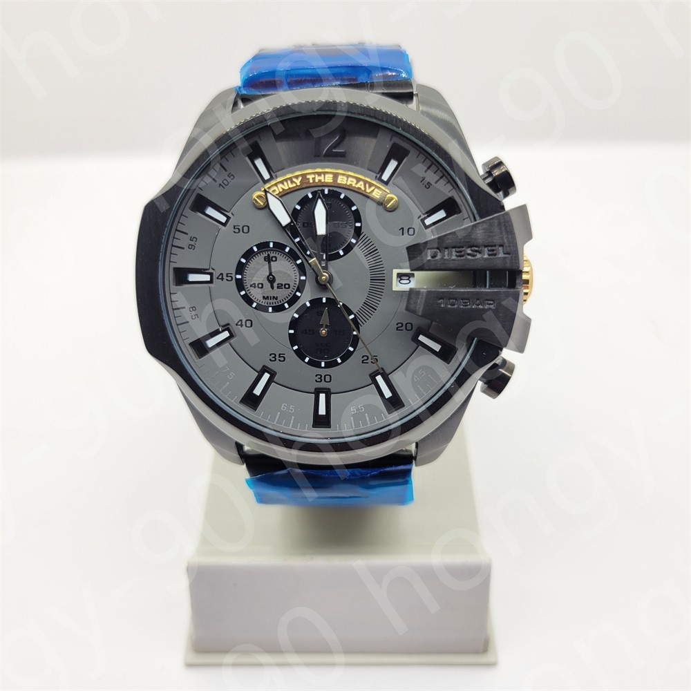 Diesel DZ4479 Mega Chief Analog Grey Dial Black Stainless Steel Band Men’s Watch