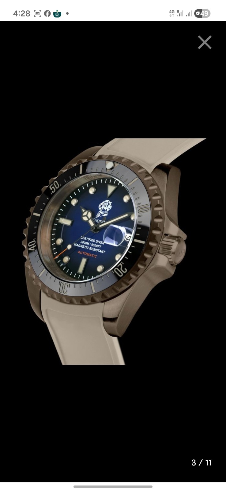 Tecnotempo Automatic Professional Diver 2000M Helium Valve. Limited Edition!