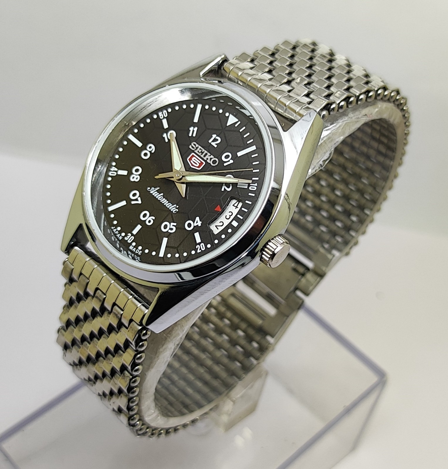 Refurbished Automatic Men’s Watch Day Date | Classic Vintage Style | Steel Strap