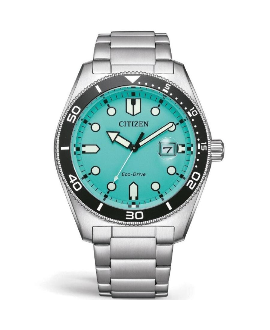 CITIZEN Men Analog Eco-Drive Casual Watch Classic Dress Blue Dial Waterproof Rou