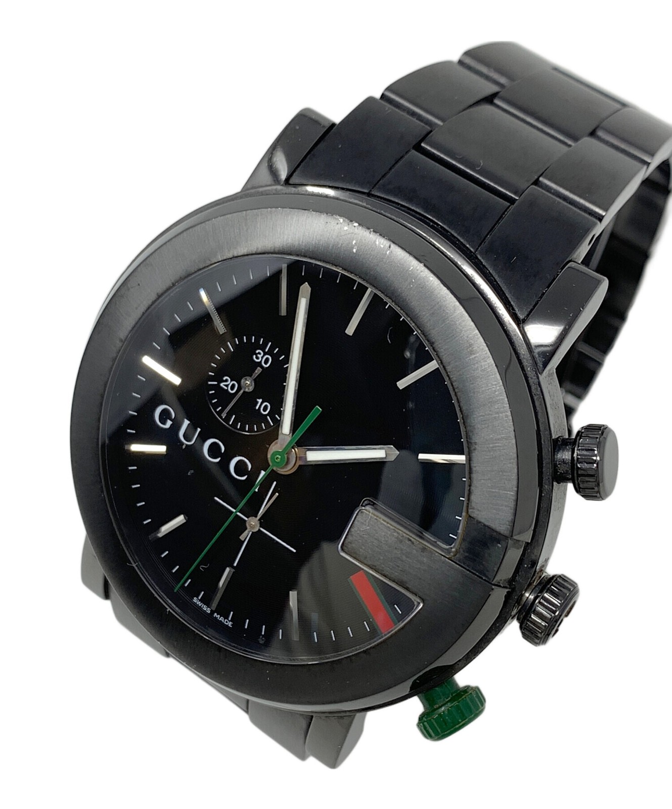 GUCCI Chronograph YA101331 30mm Quartz Unisex Wristwatch #TFW633