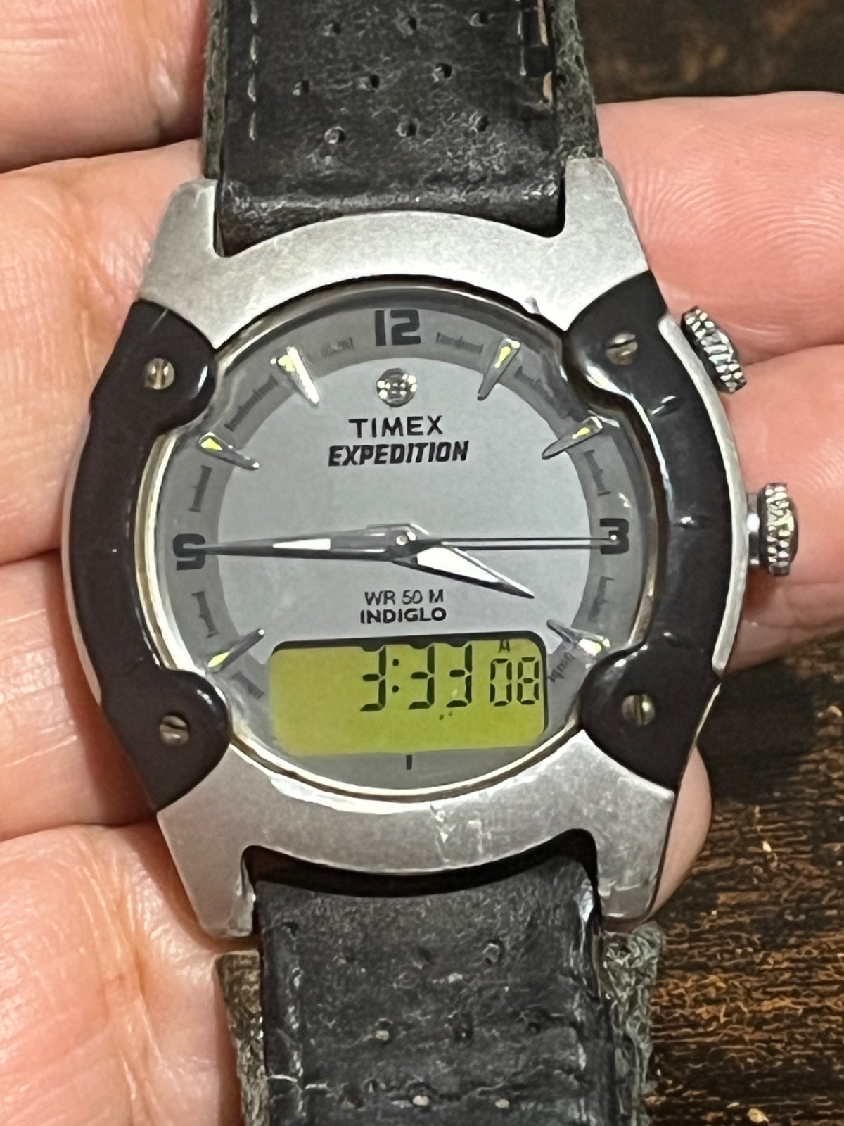 Timex Expedition 39mm i Control Watch Men’s Black Gray NEW BATTERY Collectible