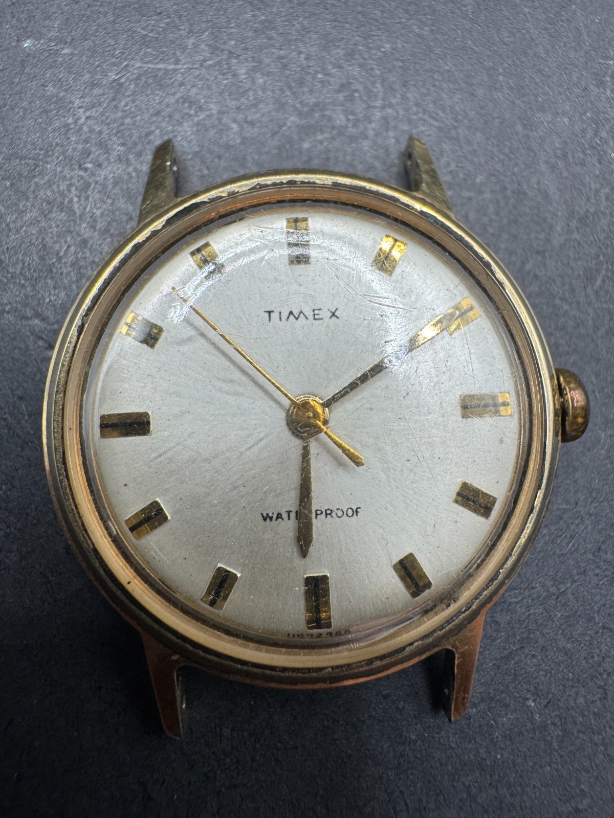 1968 Vintage Timex Marlin Manual Wind 11642468 Gold Tone Waterproof No Band