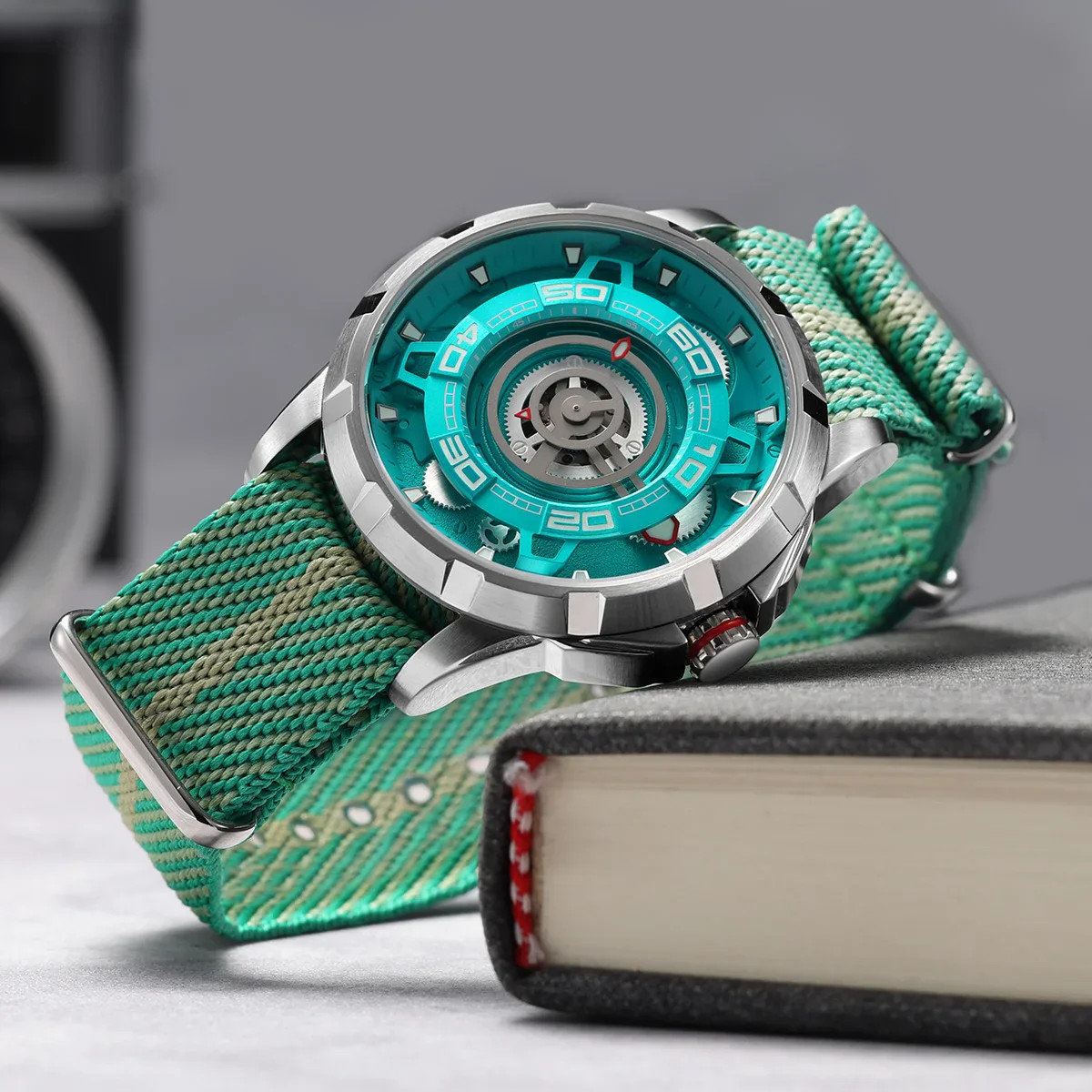 BERNY Automatic Men’s Skeleton Watch 5ATM Luminous Sapphire