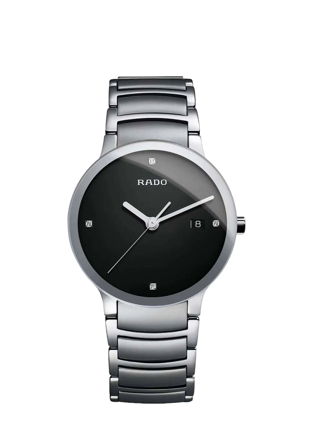 Rado Centrix Diamonds Quartz 38mm Black Dial R30927713 Box & Papers