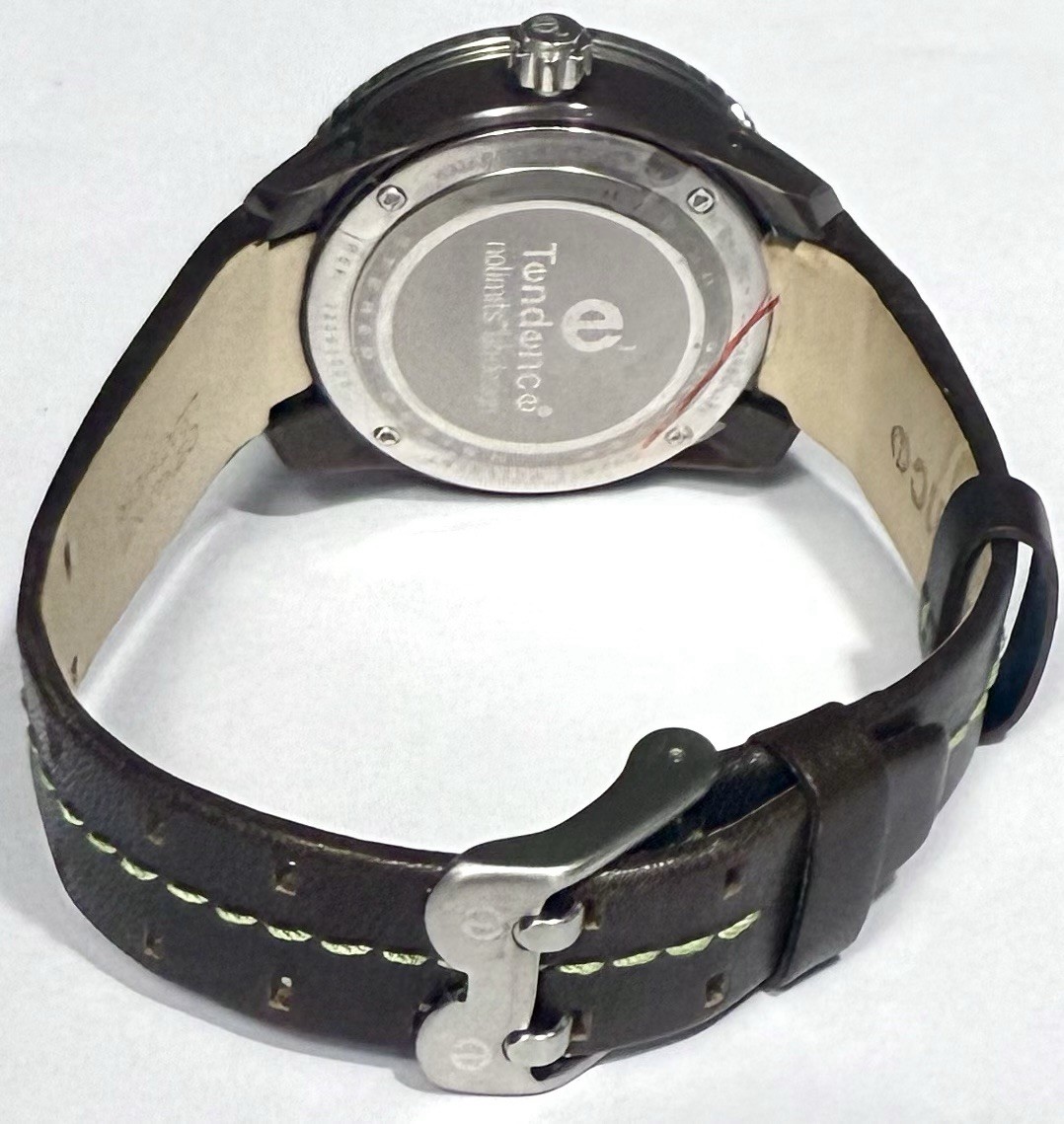 41mm Medium GULLiVER | 3D Silvertone Hours | Green Outer Rim | TENDENCE e3 Watch