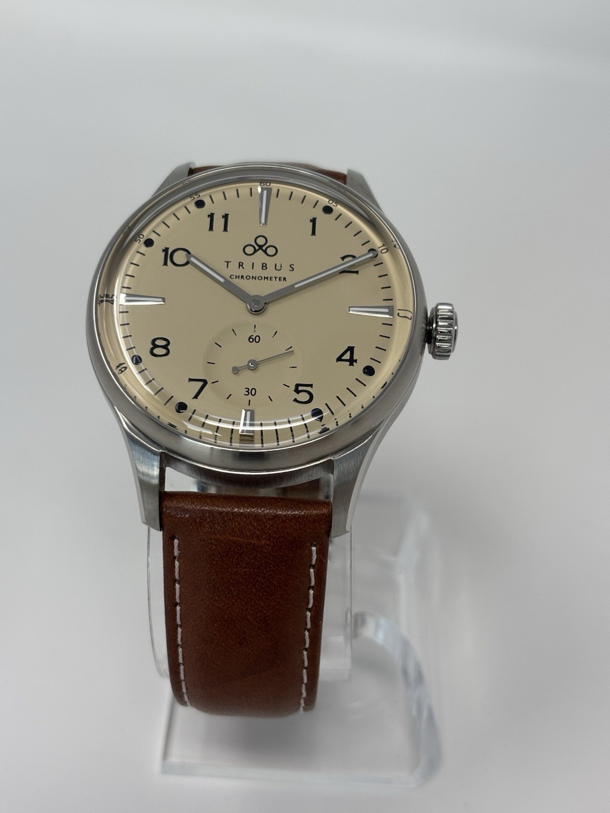 Tribus TRI-01 Small Second COSC Men’s Automatic Watch – Cream