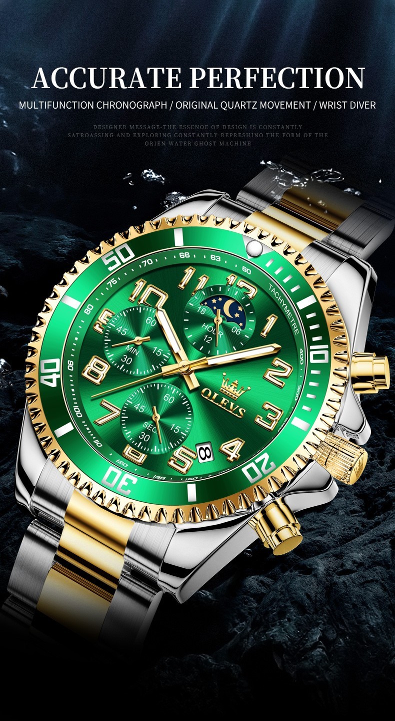 OLEVS 2926 Luminous 3ATM Waterproof Man Present Japan Movement Quartz Watch