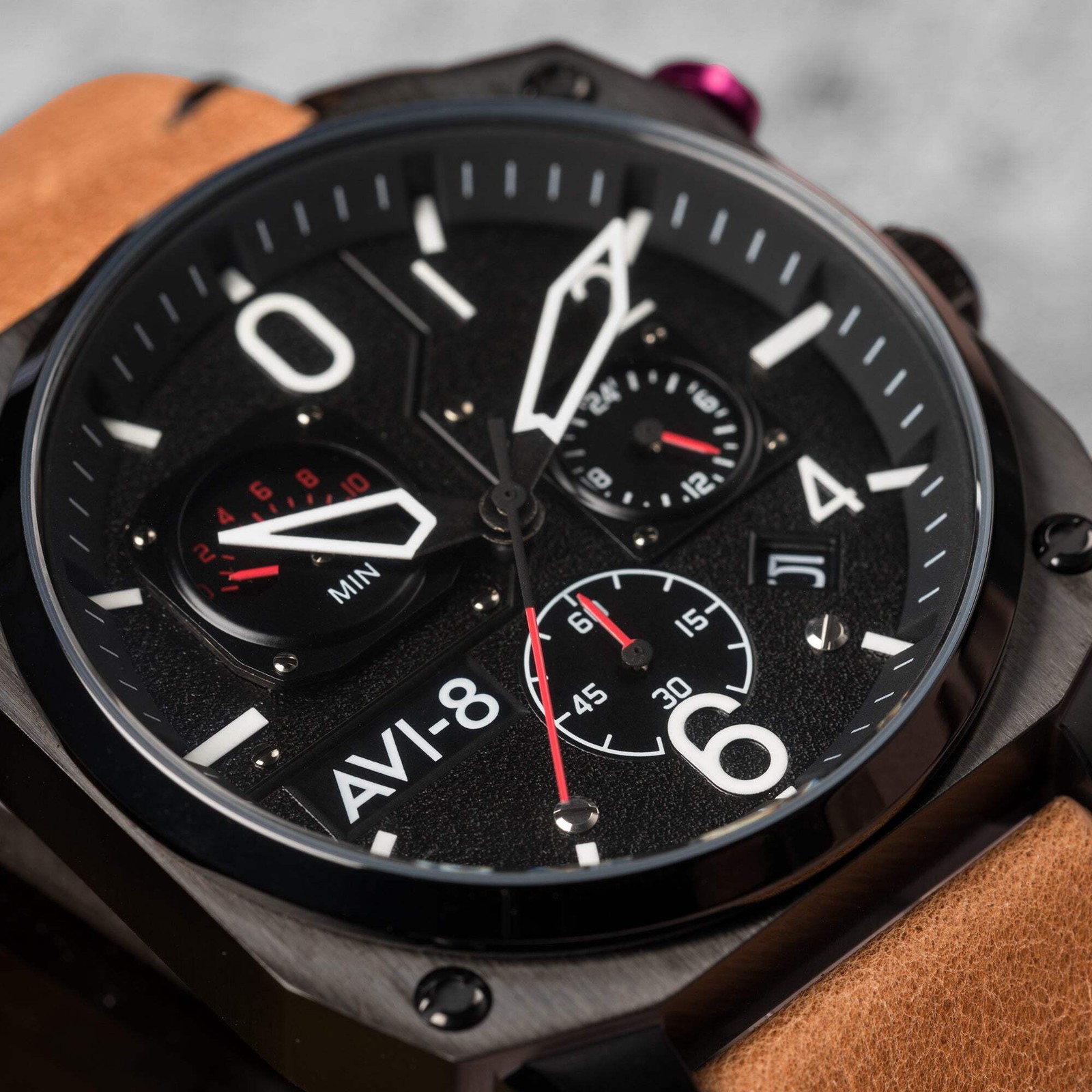 Hawker Hunter Retrograde Chronograph | Black Dial Wristwatch AV-4052-02