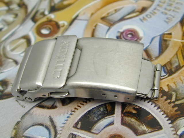 CITIZEN DOUBLE LOCKING FOLD OVER STAINLESS STEEL CLASP 18 MM