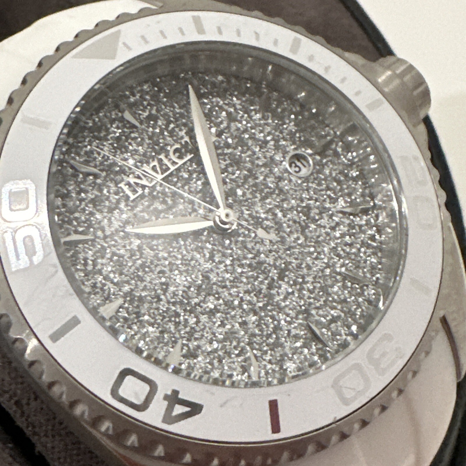 Invicta Angel Glittery Silver Dial Ladies Watch 22702
