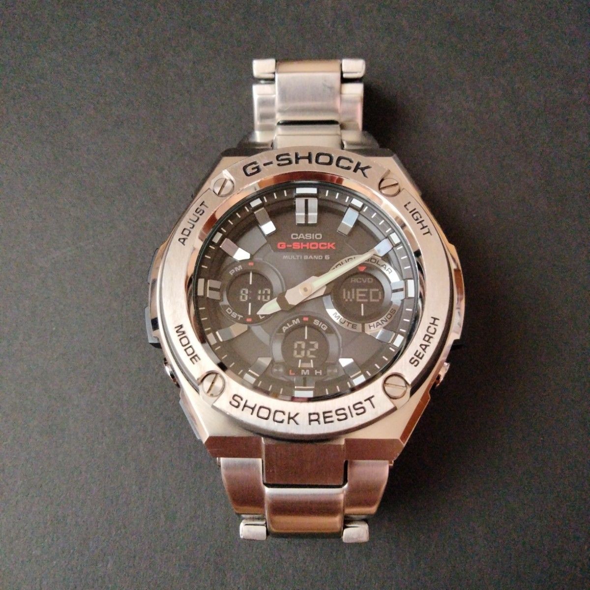 Casio G-Shock GST-W110D Black Silver Solar Watch