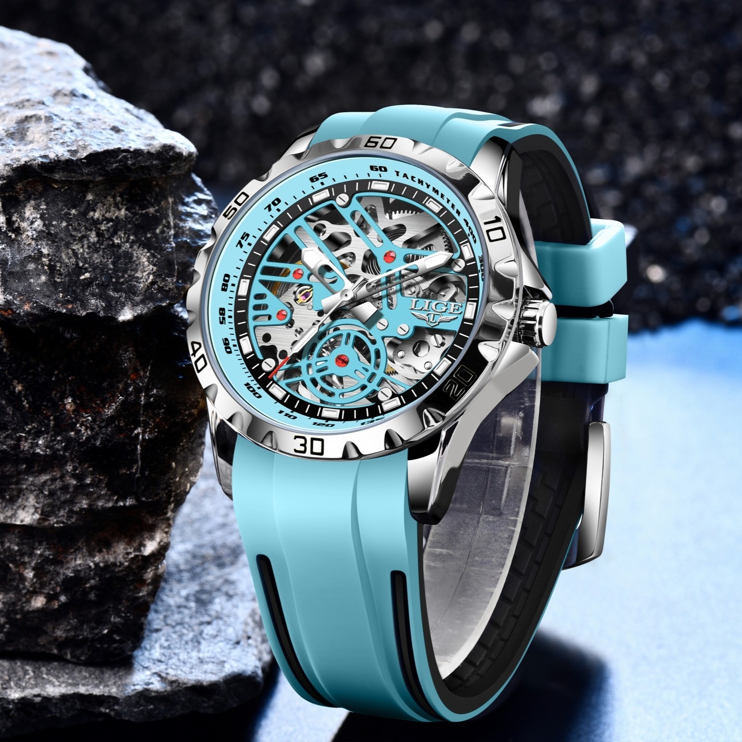 LIGE Men Quartz Watch Automatic Mechanical Steel Casual Business Male Wristwatch