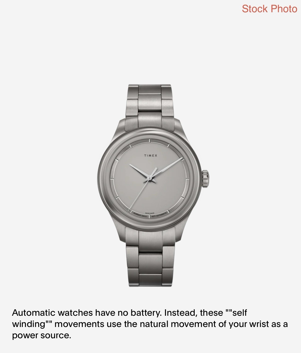 Timex Giorgio Galli S2Ti Automatic 38mm Titanium Silver Dial Bracelet