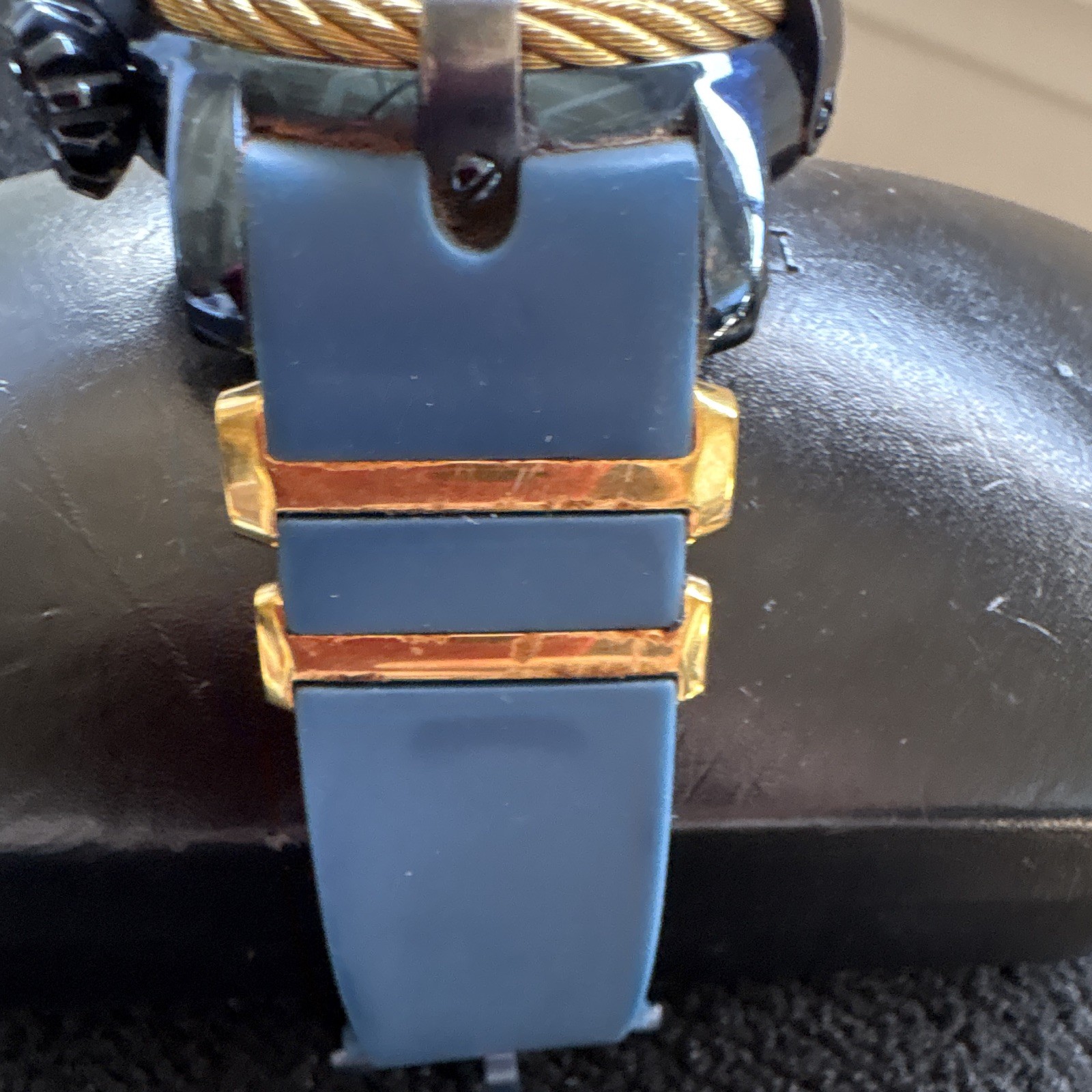 Invicta Bolt Quartz Chronograph Date 200m Blue SS 52mm Silver/Gold/Black Dial