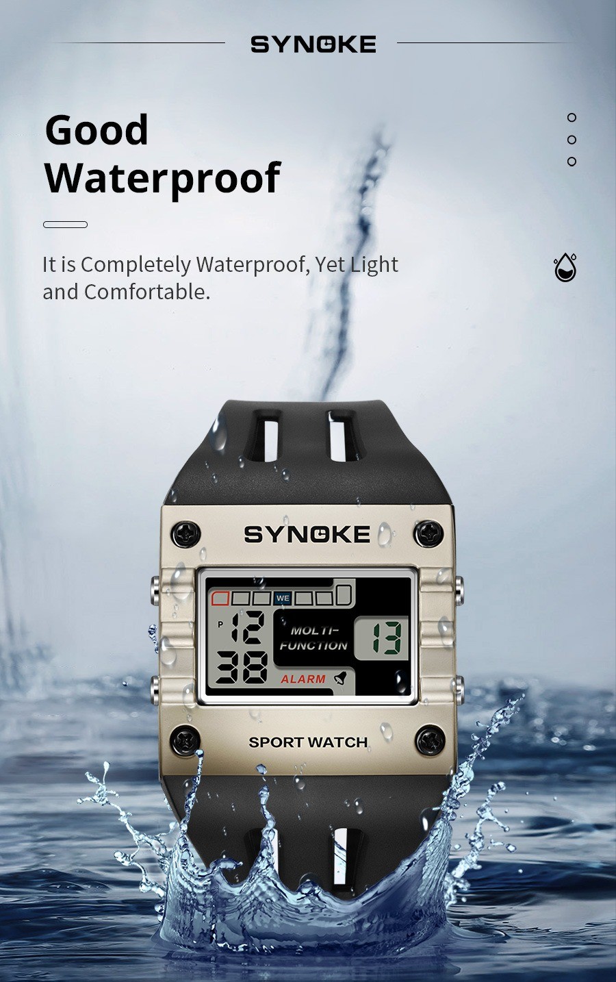 Waterproof Men’s Watch Large Face Quartz Luminous Classic Watches Business Gifts