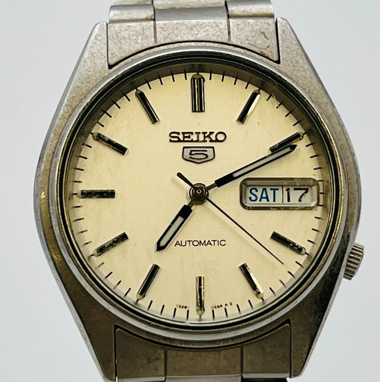 SEIKO 5 self-winding watch 7S26-6000 analog stainless steel men’s watch 34.4mm