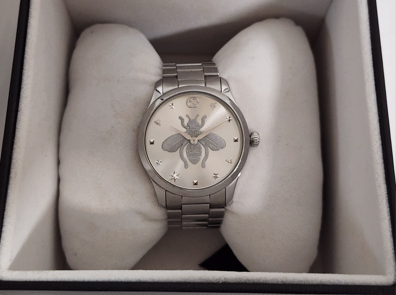 Gucci G Timeless Silver Dial Silver Steel Strap Watch For Women – YA1264126