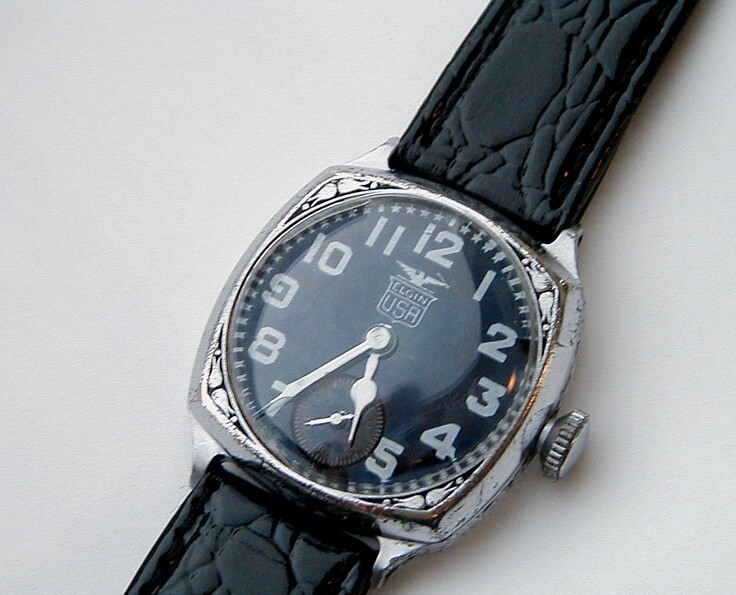 ELGIN ENAMEL “USA” DIAL ORIGINAL CHROMED CASE AND SERVICED 1931