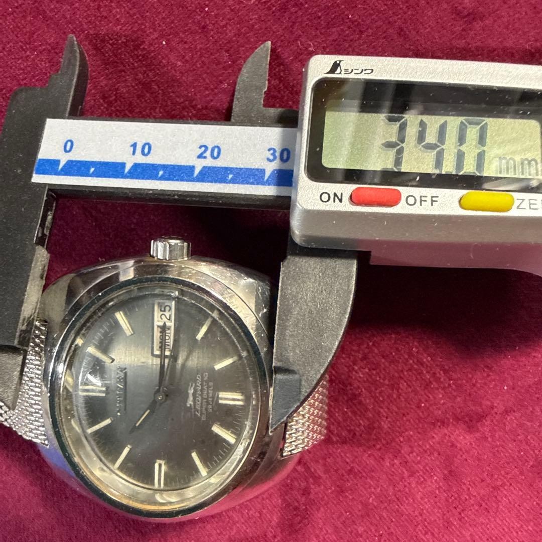 Citizen Leopard Automatic Wristwatch Oval Case Gray Dial Used Tested From Japan