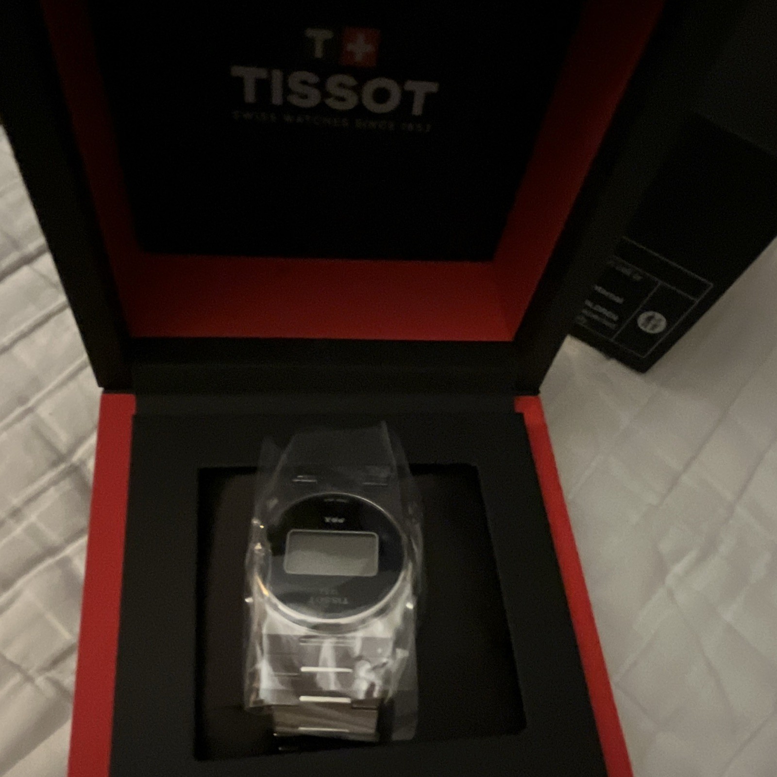 Tissot PRX Digital Quartz Wristwatch, Silver Stainless Steel Bracelet, Box