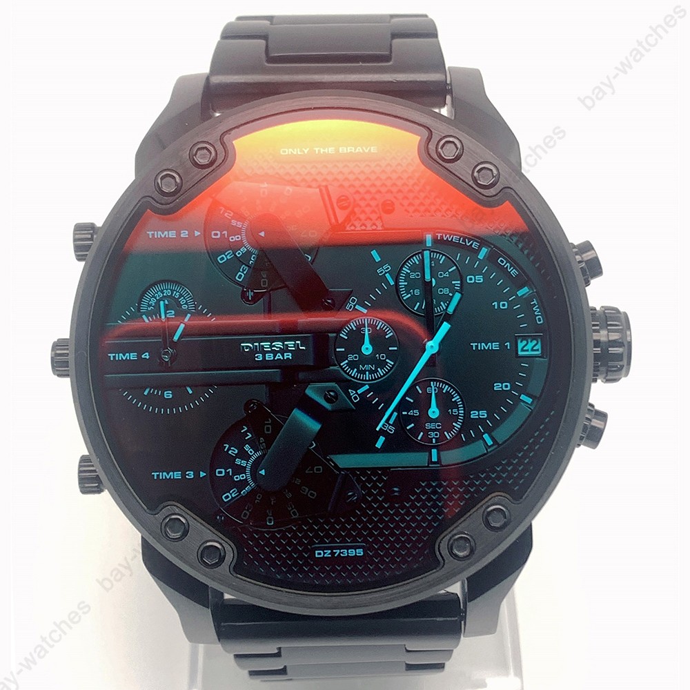 Diesel DZ7395 Mr Daddy 2.0 Black Stainless Steel Strap 55 mm Case Men’s Watch