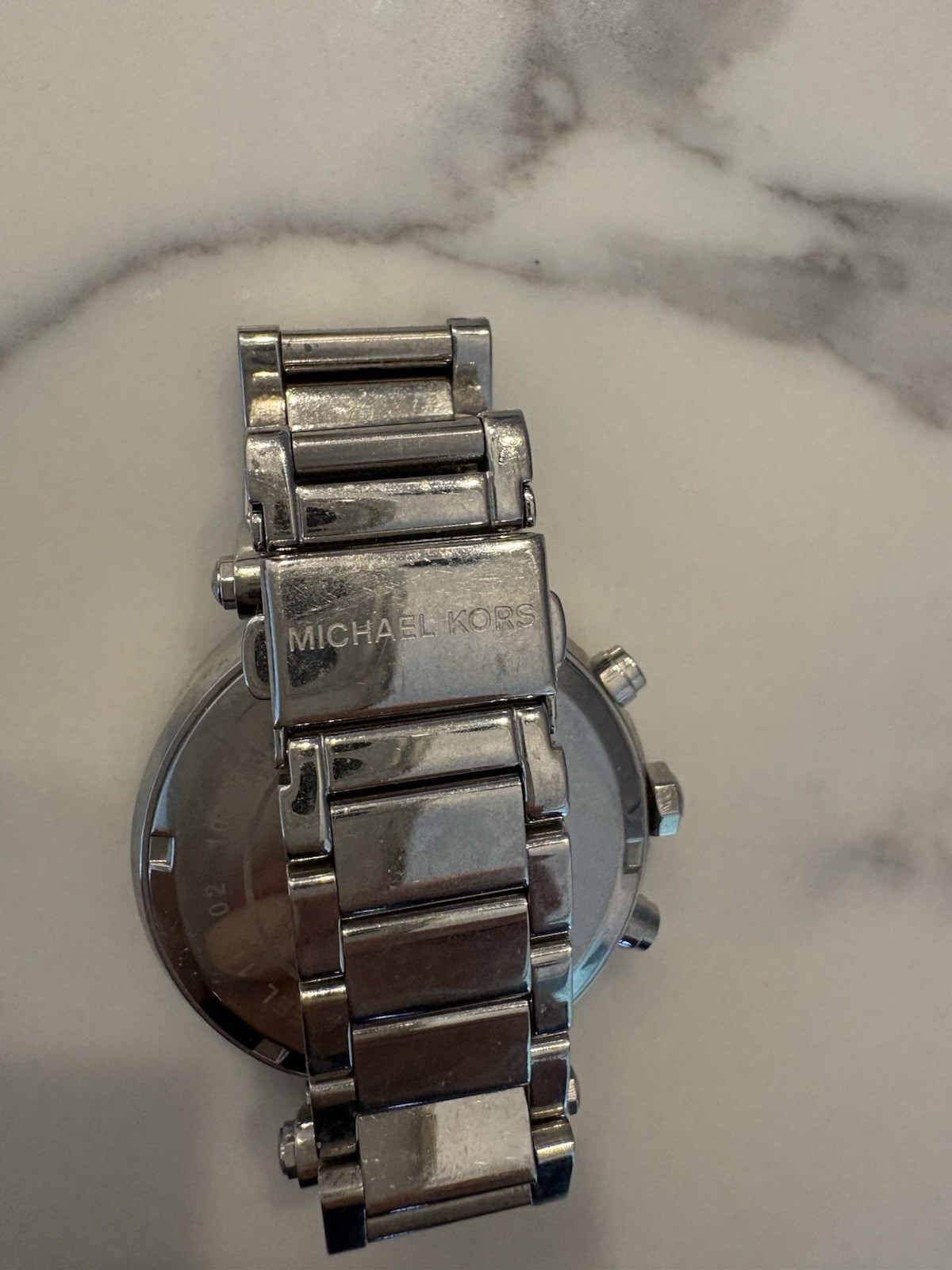 Michael Kors Silver Crystal Bezel Quartz Date 24-Hour 39mm Bracelet Watch